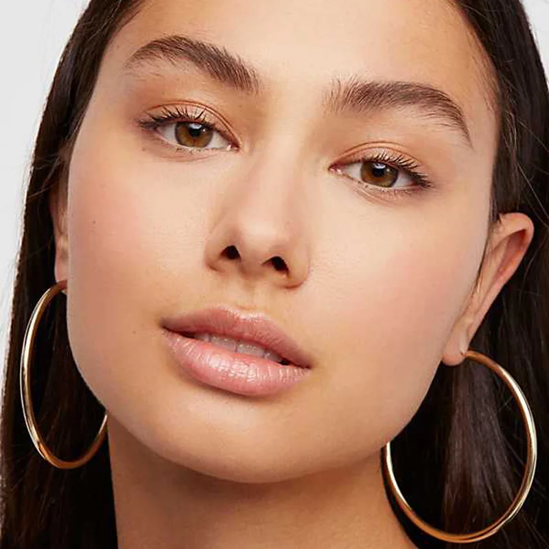 Fashion Sexy Big Smooth Round Circle Earring For Women Girl Exquisite Trendy Punk Style Brincos Wedding Jewelry Accessories Gift | Украшения