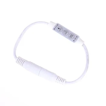 

Mini 3 Keys Single Color DC 12V 24V LED Controler Brightness Dimmer DC Plug For LED 3528 5050 Strip Light