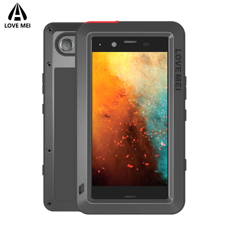 

Love Mei Metal Shockproof Waterproof Case For Sony Xperia XZ1 XZ1 Compact Cover Aluminum Armor Case For Sony XZ1/XZ1 Compact