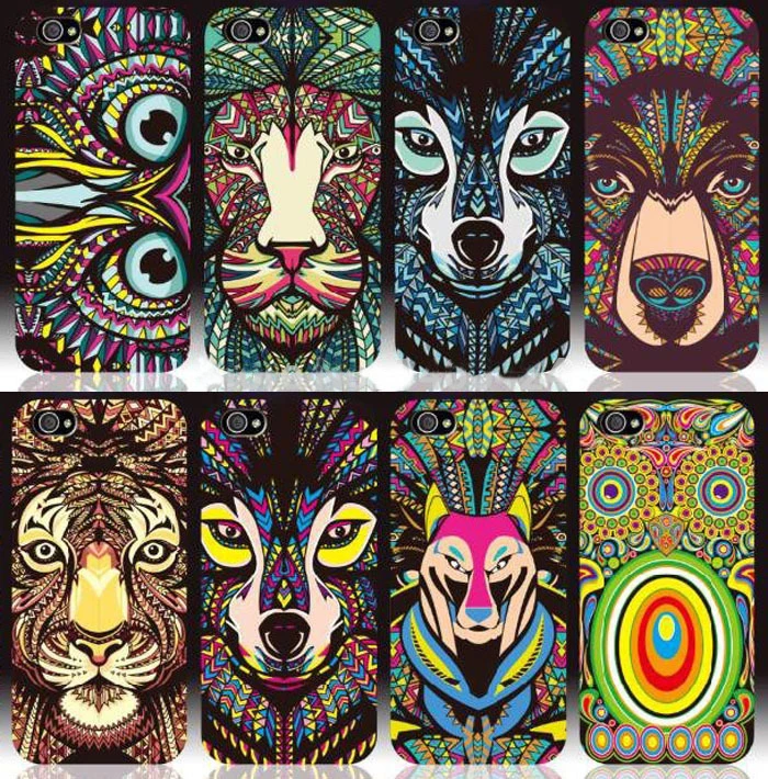

Fashion Matte Hard Phone Case for iPhone 8 7 6 6s Plus 3D Cute Cartoon Animal Tiger OWL Wolf Back Cover