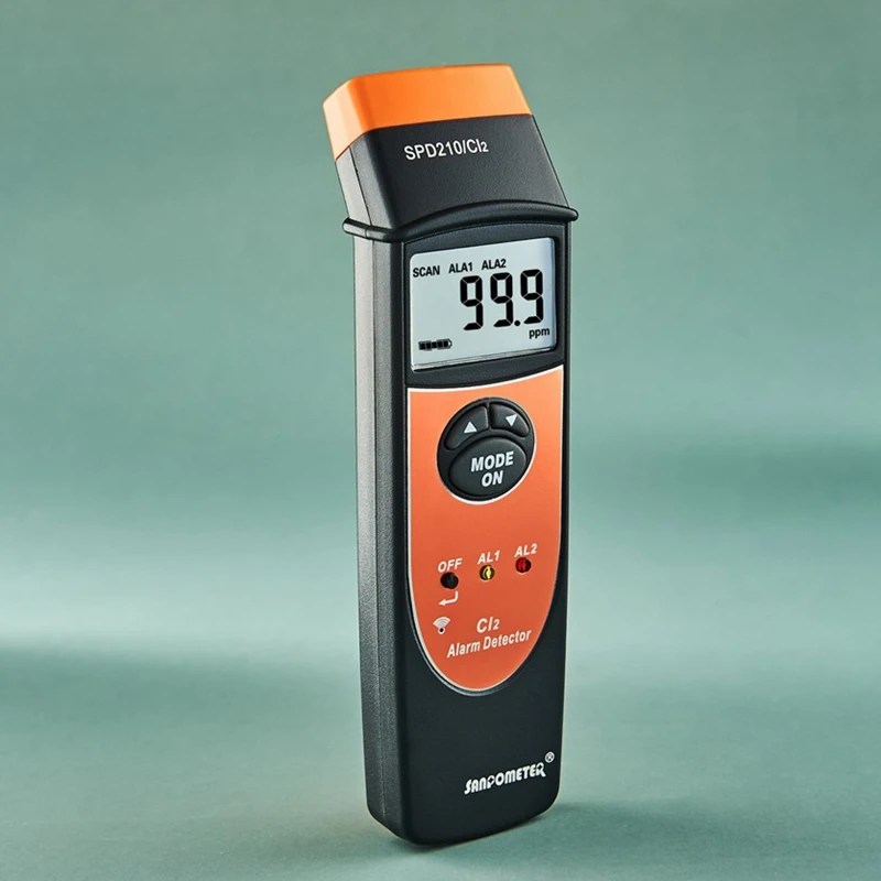 Профессиональный тестер хлора CL2 0 ~ 100ppm ЖК детектор 1 ppm точный звуковой