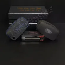 Только красный Тюнинг автомобилей ручной швейной машине ключ чехол из натуральной кожи высокого качества для FORD ECOSPORT KUGA MONDEO