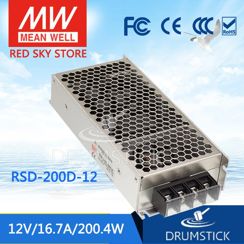 

MEAN WELL RSD-200D-12 12V 8.4A meanwell RSD-200 12V 201.6W Railway Single Output DC-DC Converter [Real6]
