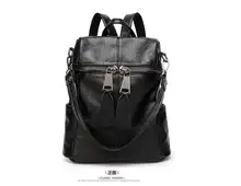 Primera capa de cuero genuino bolso de escuela del estilo de muy buen gusto femenino mochila de cuero de vaca bolso de hombro de las mujeres prtable bolsa casual