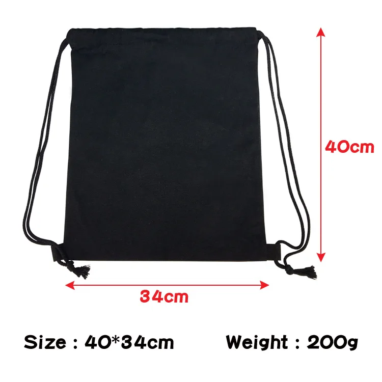 Anime naruto lona drawstring mochila uchiha sharingan