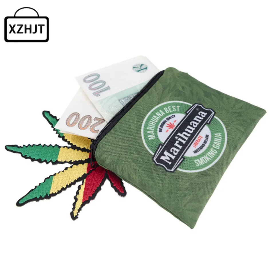 

2016 Hot Sale White Black Letters Oxford Green Coin Purse 3D Printing Fashion Neutral Clutch Bag Mini Money Wallets Card Holder