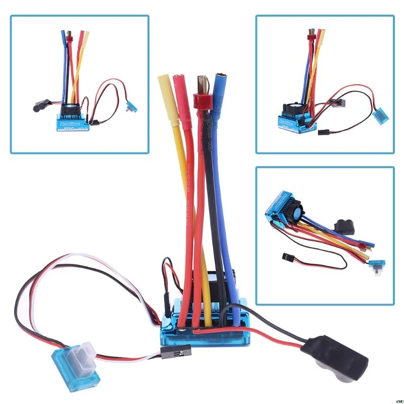 Водонепроницаемый 45A 60A 80A 120A бесщеточный ESC Электрический Скорость контроллер от пыли для 1/8 1/10 1/12 RC автомобиль гусеничный RC лодка часть