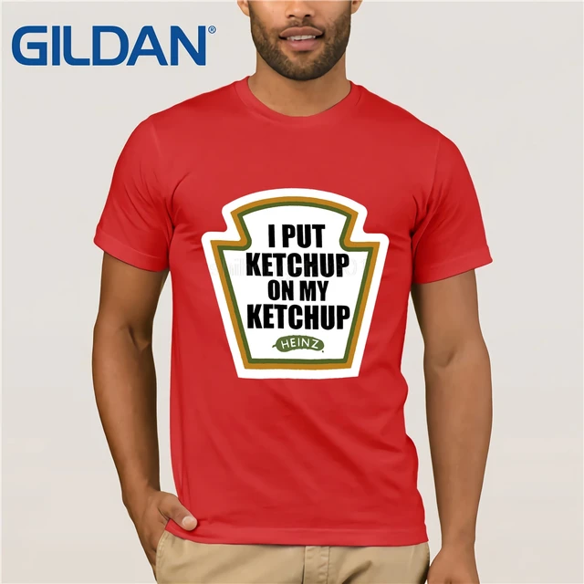 Heinz Ketchup Mens T Shirt I Put Ketchup on My Ketchup Logo Image white