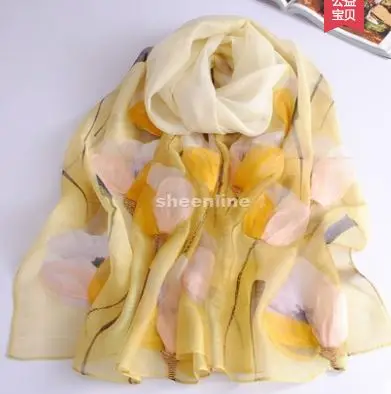 9 видов конструкций супер фея высшего качества Этническая Вышивка Шерсть Шелк шаль бисером пашмины длинный шарф легкий теплый зимний шарф обертывание - Цвет: A4 yellow