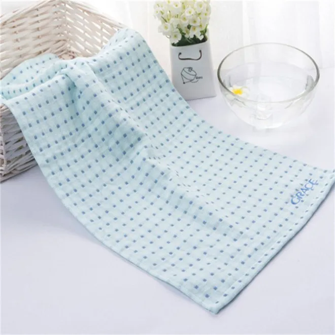 Us 129 50 Offwholesale Price 100 Cotton Plaid Dot Towels Serviette De Plage Couple Toalla Travel Bath Beach Face Towel Collection72x34cm In Face