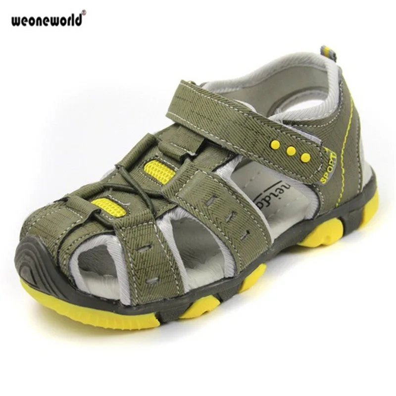 WEONEWORLD 2018 summer kids shoes brand closed toe toddler boys sandals