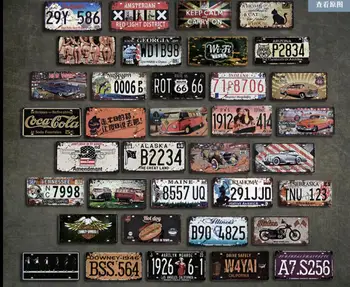 

100pcs/lot Metal Sign shabby chic Vintage Metal Poster Funny Tin Sign Home Club Bar Cafe art Wall Decor Plaque 15x30cm cheapest