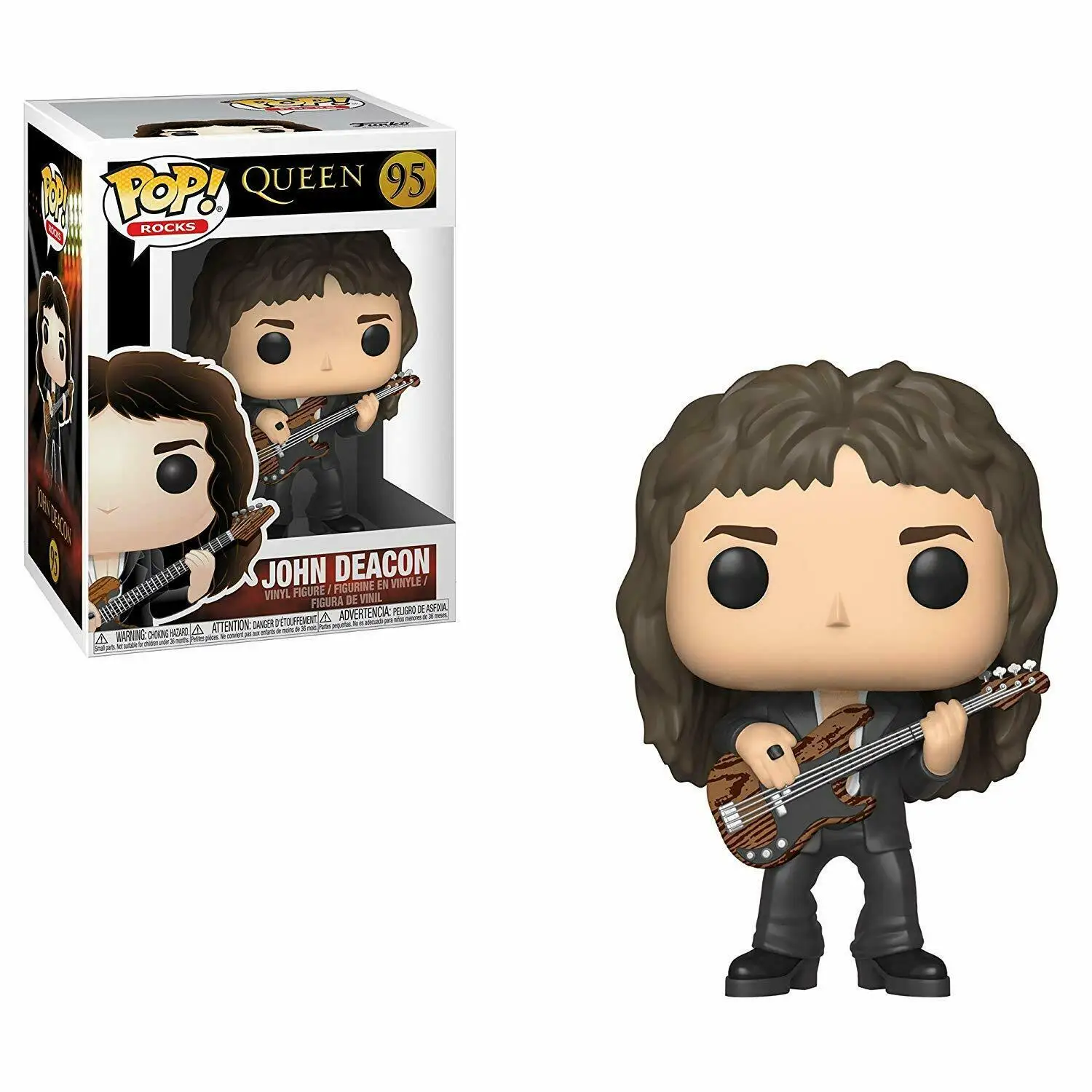 

Official Funko pop Rocks: Queen - John Deacon Vinyl Action Figure Collectible Model Toy with Original Box