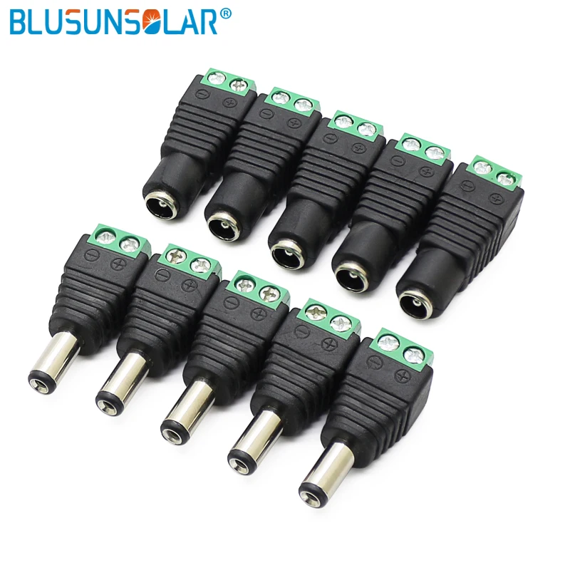 

5 Set 2.1mm x 5.5mm CCTV Cameras Female Male DC Power Plug Adapter DC Power Female Plug Jack Adapter Connector Male Plug Socket