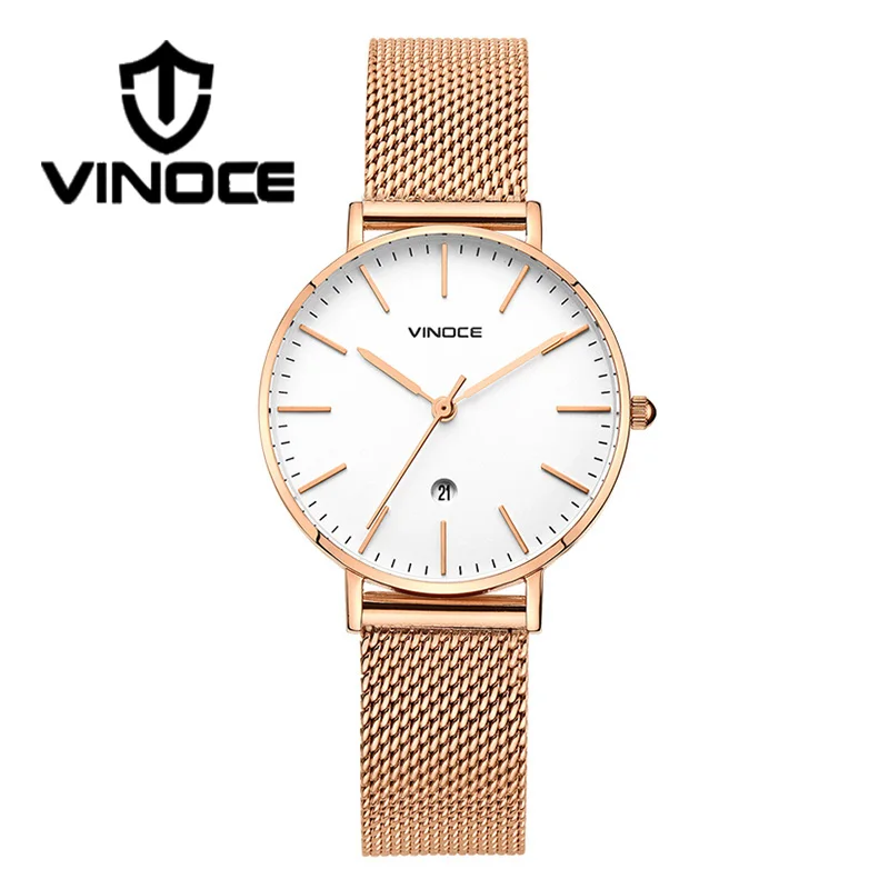 

VINOCE 2018 Top Brand Luxury Quartz Watch Women Stainless Steel Band Bracelet Watches Waterproof Relogio Feminino