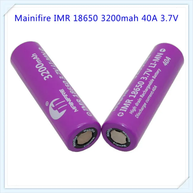 1 шт./партия, новинка,, Mainifire imr 18650, 40A, батарея, электронная сигарета, высокое качество, 3,7 в, 3200 мА/ч, электронные сигареты, механические инструменты