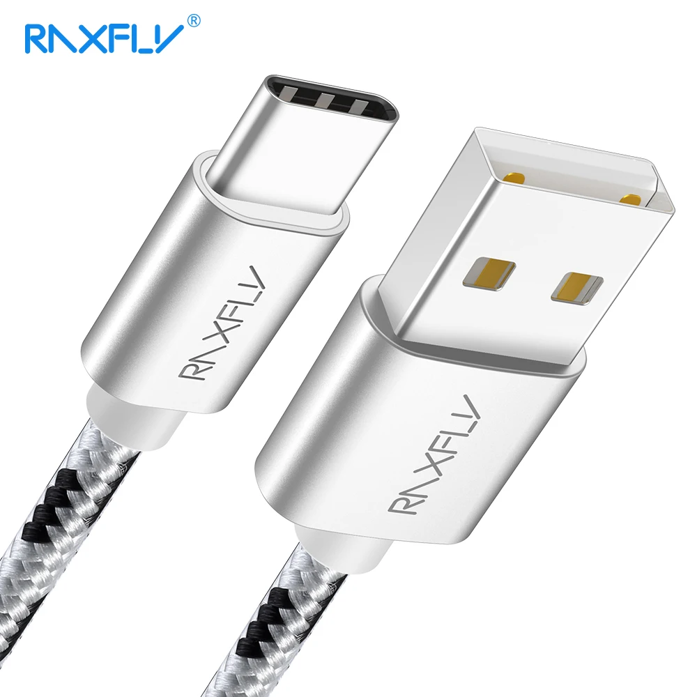 RAXFLY нейлон Тип usb C кабель для Nokia 7 Plus 8 синхронизации данных c зарядки провод samsung S9