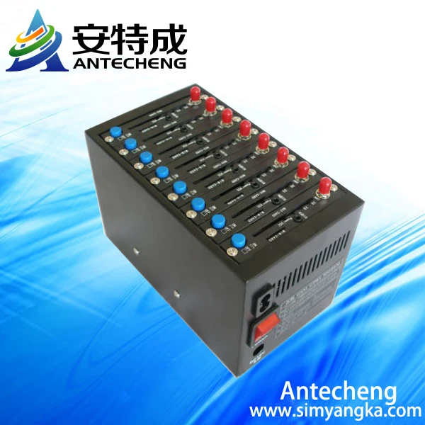 Gsm modem 8 sim card slots with wavecom q2406 modem support imei changing for bulk sms