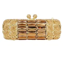 Длинные Модные прозрачные Вечерние сумки дизайнер сцепления знаменитый бренд Для женщин Золотой Вечерние сумки с цепочкой Для женщин клатч 88676