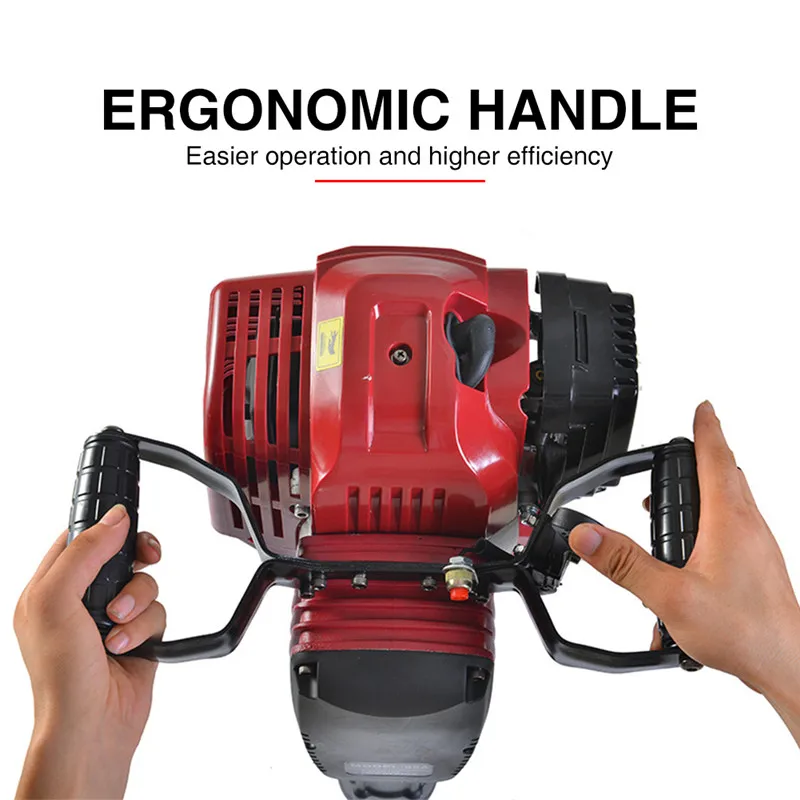 Two-stroke Pile Driver Pickaxe Tree Digging Machine Gasoline Planting Tree Excavation Trencher 2 Cycle Engine Garden Tool 52 CC  (3)