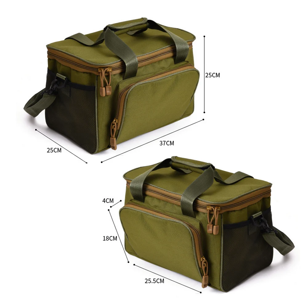Bolsa de Armazenamento Bolsa de Carretel de Pesca Isca de Pesca Equipamento de Pesca Sapatas de Lona de Cor ao ar Pacote de Cintura Bolsas de Ombro Homens Pesca Livre 37*25*25 cm 3 9 High Quality Esporte e Lazer