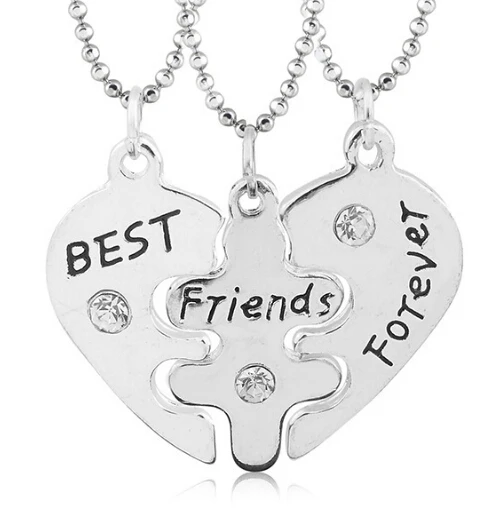 Set of 2/3/4 Best Friends Necklace Couples Paired Necklaces Pendants Unisex Lovers Valentine's Gift BFF Friendship Jewelry - Окраска металла: style 5