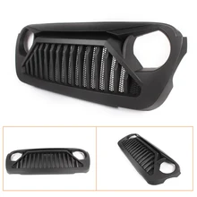 Авто Передняя решетка верхней решетки для Jeep Wrangler JL черный 18 19 Высокое качество ABS пластик с сетчатыми вставками