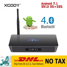 X92 Smart TV Box Android 7.1 Nougat S912 Octa Core 3G RAM 32G ROM 4K HD TV Receiver Media Player Netflix Google Play Set top Box