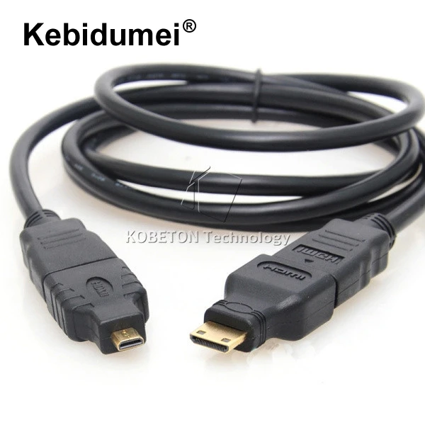 2 м Высокое Скорость V1.4 высокое качество 3 в 1 HDMI к HDMI мини HDMI Micro hdmi-кабель, адаптер конвертер для Xbox 360 HDTV 1080 P мобильного телефона