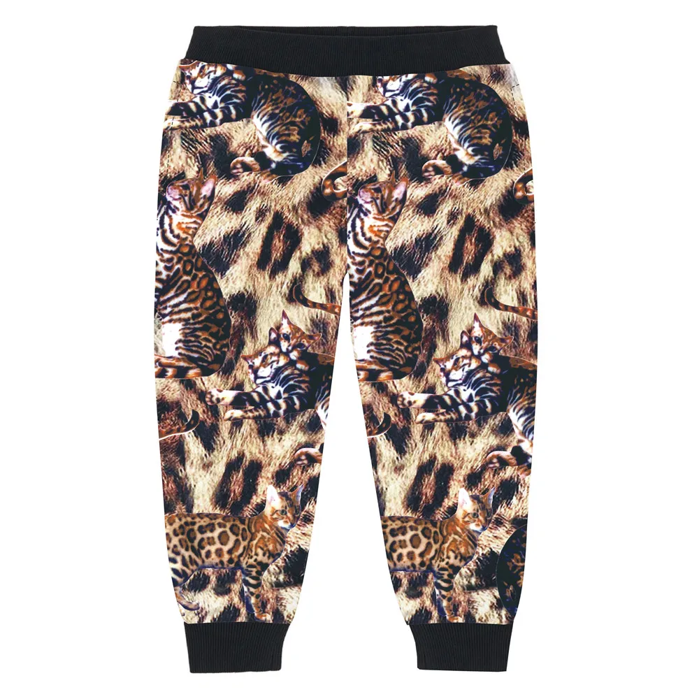Autumn baby Clothing girl pants Leopard grain cat print kids Children