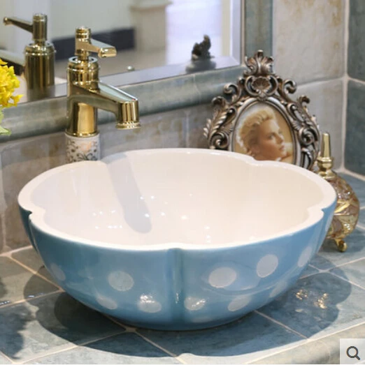 Jingdezhen ceramic art basin washing a face, the stage basin of the