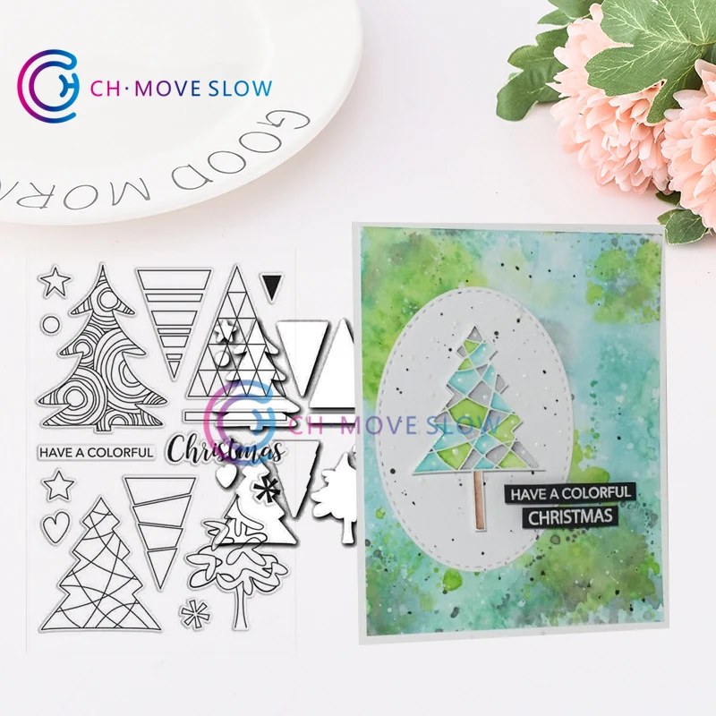 

CH COLOR ME TREES Metal Cutting Dies and stamps Card Stencil Paper Craft Embossing Folder Paper Cards Decor