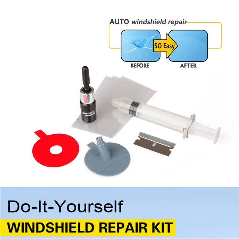 

New Windshield Repair Kit DIY Car Window Repair Tools Glass Scratch Crack Restore Window glass Repair Resin Curing Glue