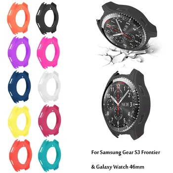 

Full Protect Soft TPU Protective Case For Samsung Galaxy Watch 46mm Cover Frame Band For Gear S3 Frontier Silicone Case