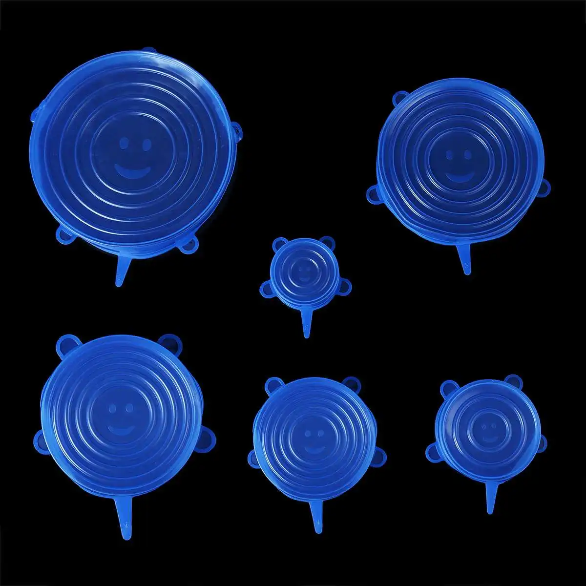 

6pcs Silicone Reusable Stretch Lids Universal Lid Food Fruit Wrap Bowl Pot Silicone Lids Cover Pan Cooking Kitchen Tools Gadget