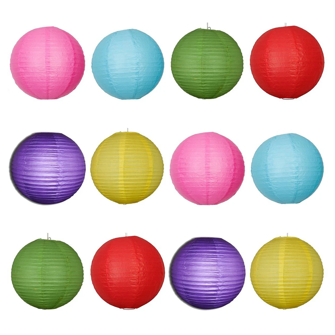 Chinese Style 12 pieces Round Paper Lamps Lampshade for Decoration 6