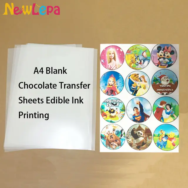 chocolate transfer sheets a4 blank apply food prints onto chocolate edible transfer sheets