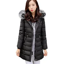 Длинные белые пуховики на утином пуху, женские пуховики с капюшоном из меха енота с 90% пухом, женские длинные зимние пуховики