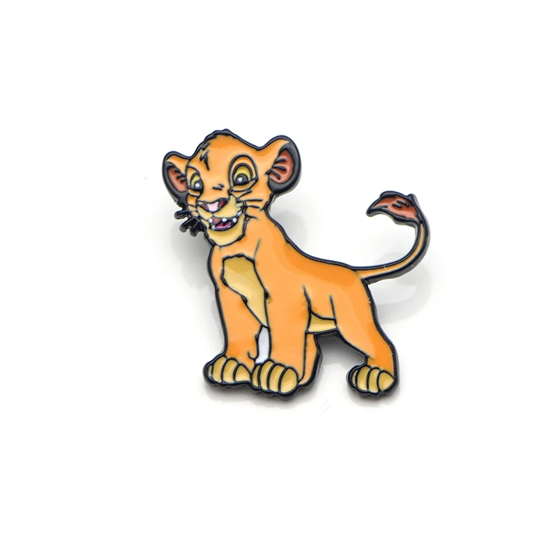 K236 The Lion King Cartoon Pins Metal Enamel Pins and Brooches for Women Men Lapel Pin Backpack Badge Brooch Collar Jewelry - Окраска металла: 8