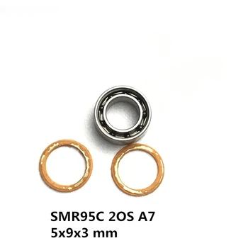 

Free Shipping SMR95 2OS 2pcs 5x9x3 Hybrid Ceramic Stainless Oiled Fishing Reel Bearing SMR95C 2OS A7