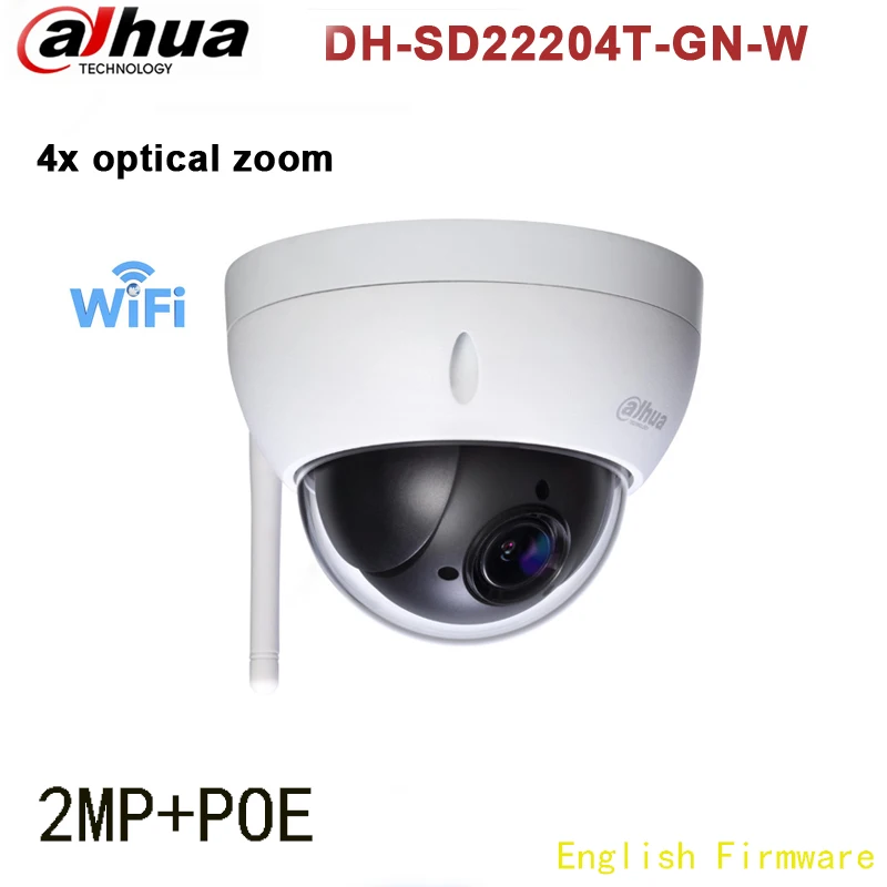 

Original dahua DH-SD22204T-GN-W WiFI IP 2MP HD Network Mini PTZ Dome 4x optical zoom POE wireless Camera SD22204T-GN-W