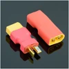 1pcs T Male Plug to XT60 Male / T Female Plug to XT60 Female Adapter For RC Helicopter Quadcopter LiPo Battery Plug Connector 1