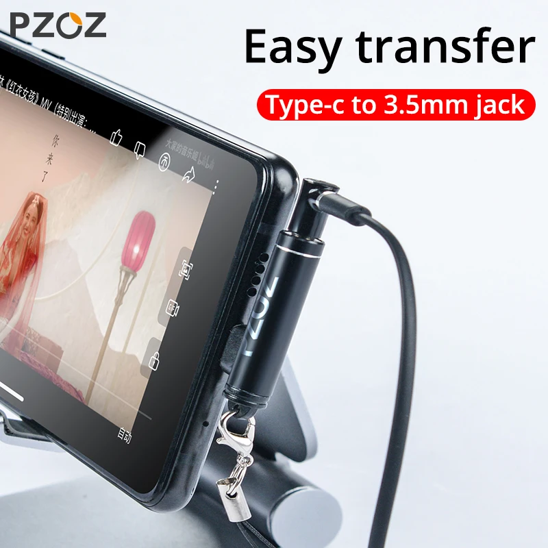 PZOZ USB Type C To 3.5mm Jack Earphone AUX Headphone Adapter For Huawei Mate 20 10 P20 Pro Xiaomi Mi A2 lite 8 9 Phone Adapters