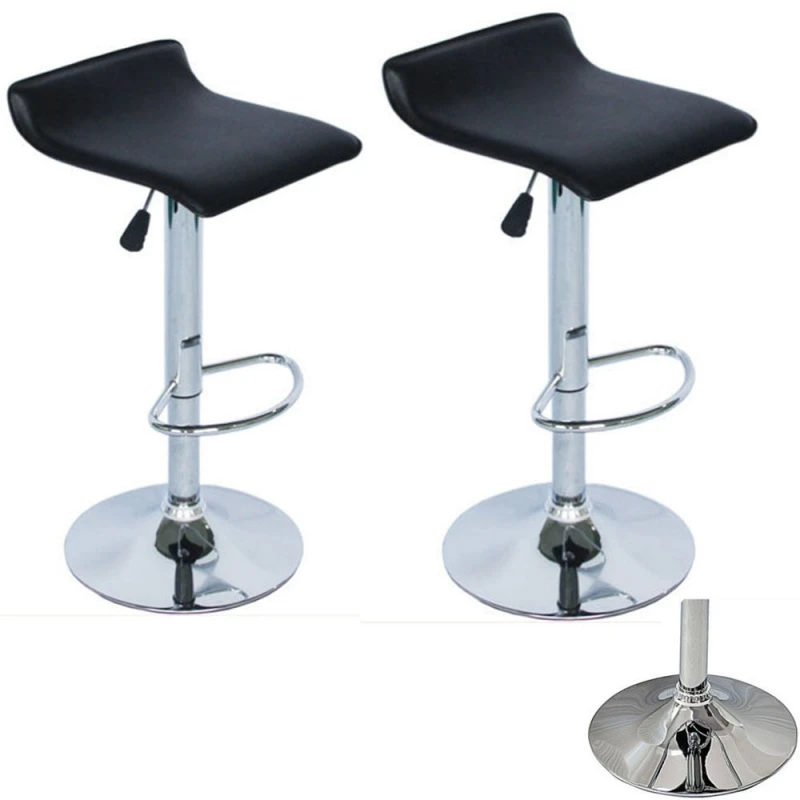

2 PCS Bar Stools Leather Newest Hydraulic Swivel Dinning Chair Barstools
