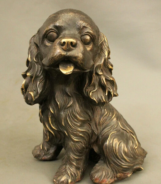 

shitou 002395 9" Lucky China Chinese Bronze Auspicious Wealth Year Zodiac Dog Statue Sculpture discount 30% (C0324)