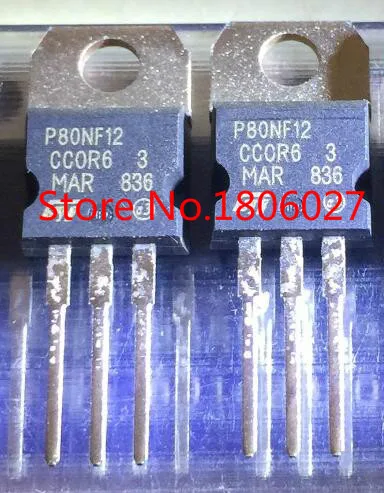 10 x P80NF12 STP80NF12 N-channel Power MOSFET TO-220 120V 80A