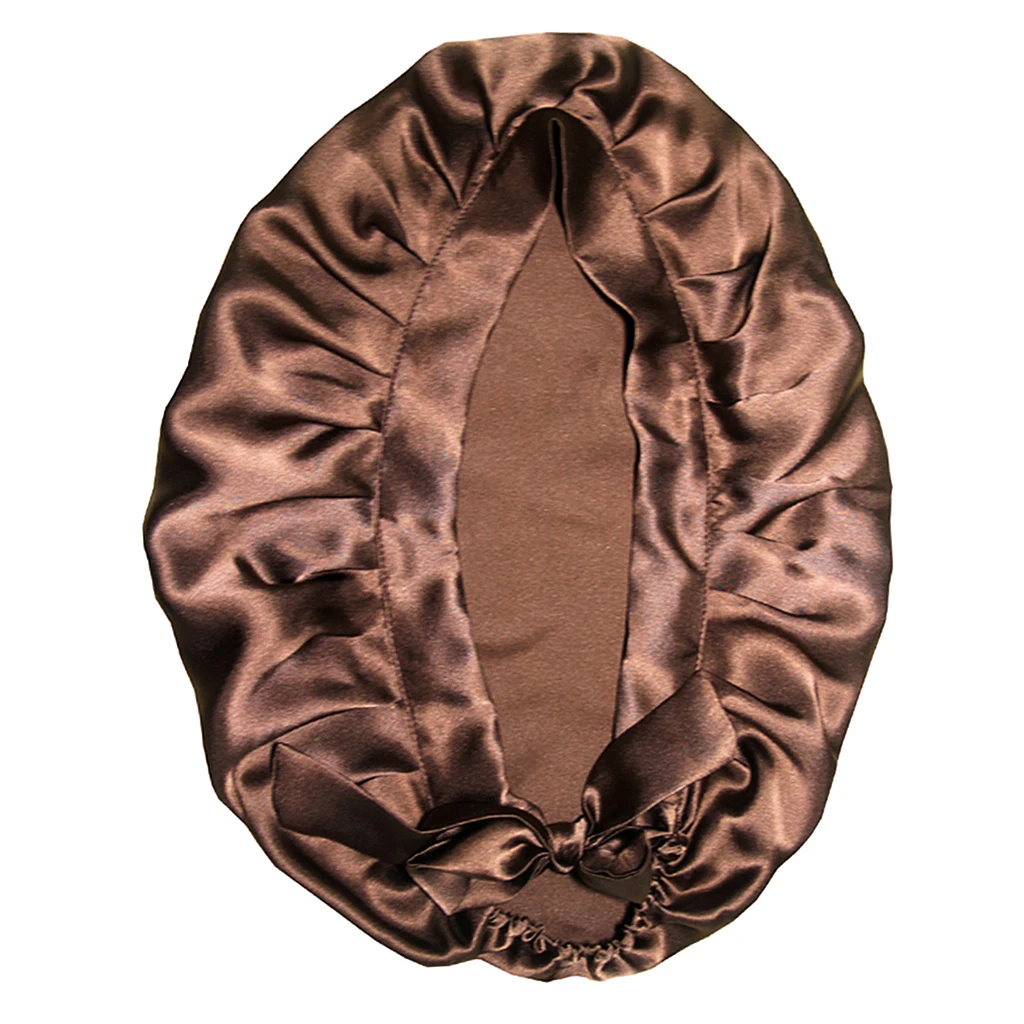 100% Pure Silk Sleep Hats Wrap Night Cap Hair Care Bonnet Women's Hat
