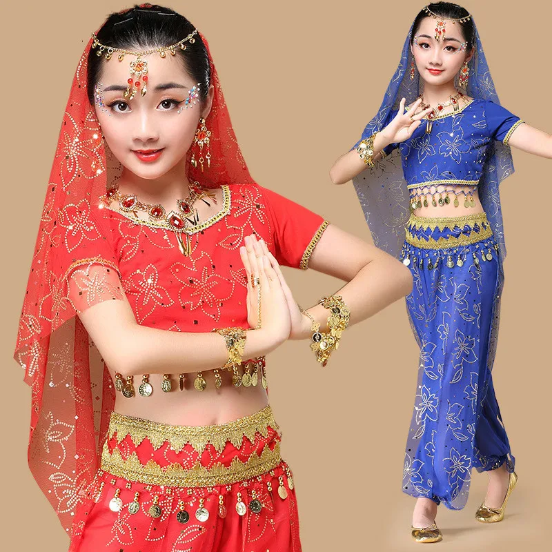 bollywood oriental dance costumes indian dress for kids girls children