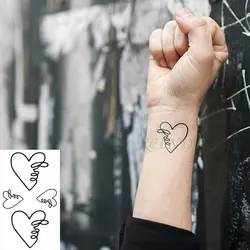 Водостойкая временная татуировка наклейка сердце любовь тату наклейка s флэш-тату поддельные руки плечо ноги татуировки для детей, мужчин