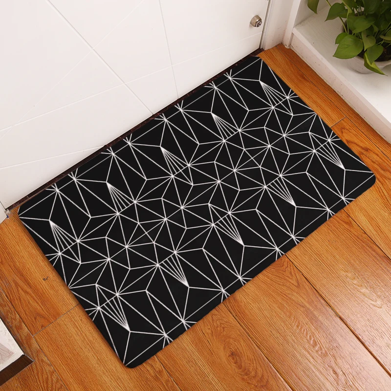 

2017 New Fashion Style Creative Rugs Washable Line Geometry Carpet Mats Bedroom Non-Slip Floor Mats Area rug for living room